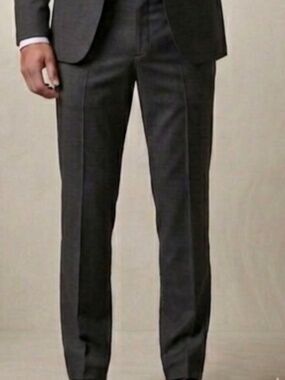 NWT Ted Baker Dark Grey Slim Fit Office Wear Modern Style Trousers Pants 32x32